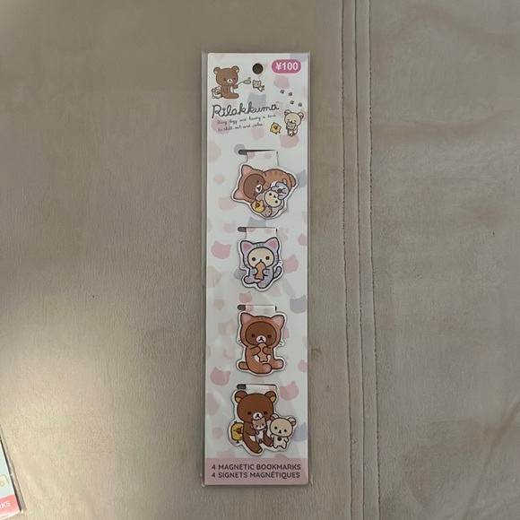 Rilakkuma | Other | Rilakkuma Magnetic Bookmarks 4 In A Pack | Poshmark